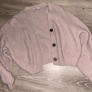 Women's Pink Cardigan Sweater